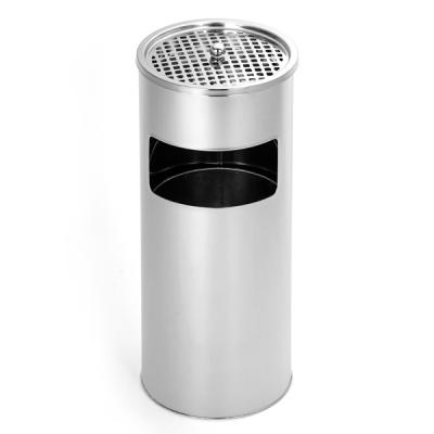 China Viable Recycle Ashtray Bin POS Hotel Office Stainless Steel Box 1pc/white Storage Bucket Commercial Outdoor Public Places 500pcs for sale