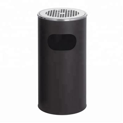 China Outdoor Round Livable Ashtray Trash Bin With Stainless Steel 63.5*32*63CM 29.5*60.5CM Livable Ashtray Hotel Lobby 12L/30L for sale