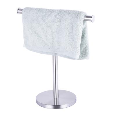 China Heater Hot Selling Towel Holder Set Floor Modern Countertop Toilet Stainless Steel Bathroom Towel Rack Free Standing Rack for sale