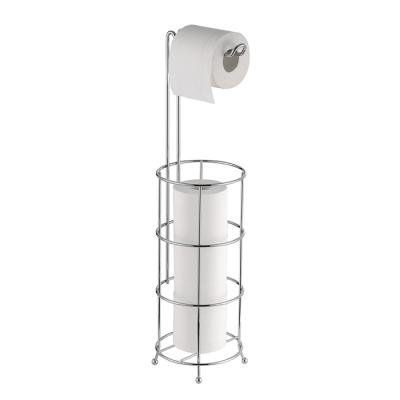 China Wholesale Metal Bathroom Metal Toilet Paper Holder Removable Free Standing Toilet Paper Holder for sale