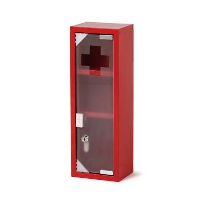 China Modern Red Metal Home Office Wall Mount Amazon Amazon Medicine Medical Storage Cabinet With Glass Door for sale