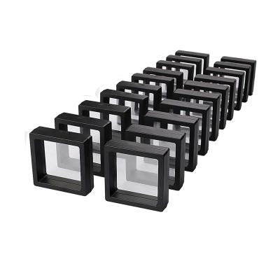 China Museum Black Frame 3D Transparent Floating Display Rack For Challenge Coins for sale