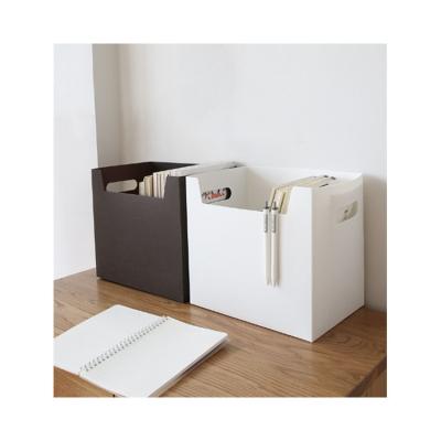 China Foldable File Storage Folder Organizer Office Book Organizer Magazine Holder Binding Book Box Folding Folder Holders for sale