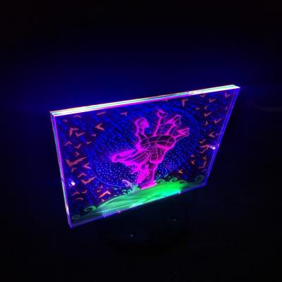 China Color Changing / Remote Control 7 Colors Changing Table Desk LED Night Lamp 3D Optical Acrylic LED Night Light for sale