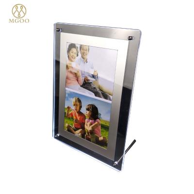 China Shop Clear Acrylic Advertising Display Stand Advertising Free Standing With LED for sale