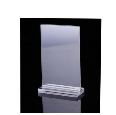 China A4 Shop Menu Holder T Shape Clear 8.5x11 Inch Acrylic Sign Holder for sale