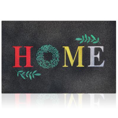 China Minimalist Welcome Mat Home Doormat With Non Slip Durable Exterior Door Mat Easy Clean Heavy Duty Rubber Backing Indoor Mats for sale