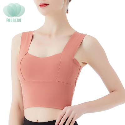 China Breathable Custom Seamless Logo Four-Way Stretch Women Yoga Training Clothes Sports Bra for sale