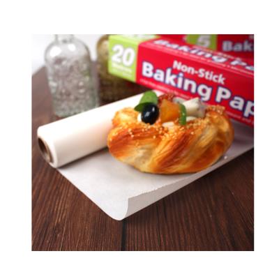 China Oil/Water/Stick/Scorch Proof Parchment Silicone Coated Paper Food Wrapper Use Greaseproof Printed For Baking Paper Roll for sale