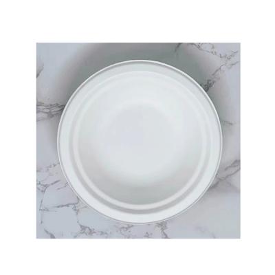 China Contemporary Oval Salad Round Bagasse Bowl Disposable Compostable Sugar Cane Paper Pulp Bowl With Lid for sale