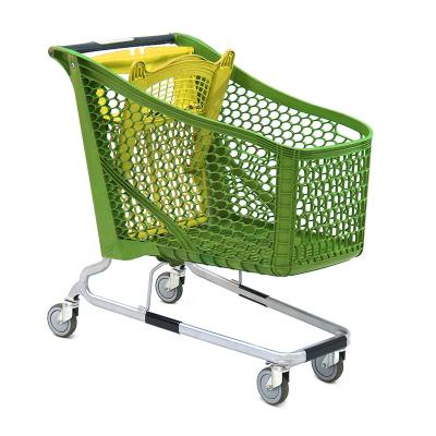 China Unveiling Japan Style Supermarket Trolley Mall Shopping Trolley With 4 Wheels for sale