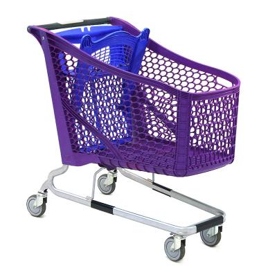 China Large Unfolding Trolley Shopping Cart With Swivel Wheels for sale