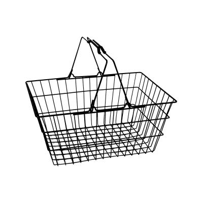 China With Double Handles Customer Style Plastic Shopping Basket Super Market Basket for sale