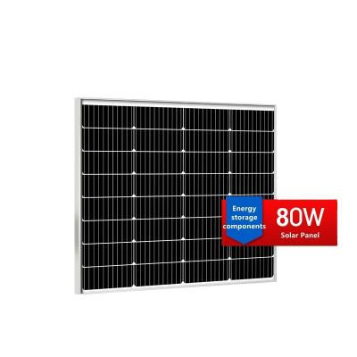 China 182 Cells 80W Whole Mono Black Waterproof Solar PV Panel Cover 182 Solar Power System Commercial House Panel for sale