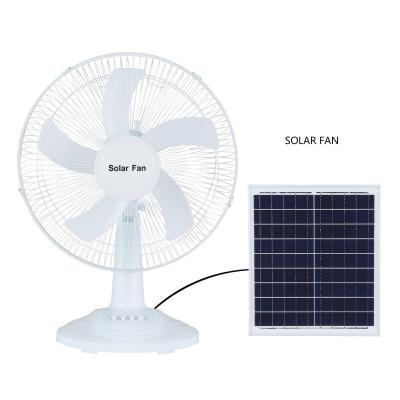 China Hotel Table Fan Rechargeable Home Usaging Having High Wind Speed ​​Good Solar Power Fan Solar Ceiling Fans for sale