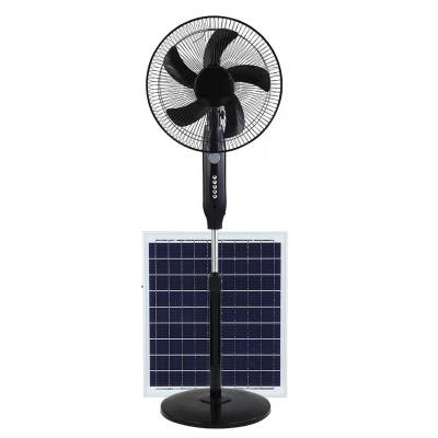 China Hotel 16 Inch Household Solar Fan With Lights Solar Fans With Panel Mount Solar Fan Solar Fan With Solar Panel for sale