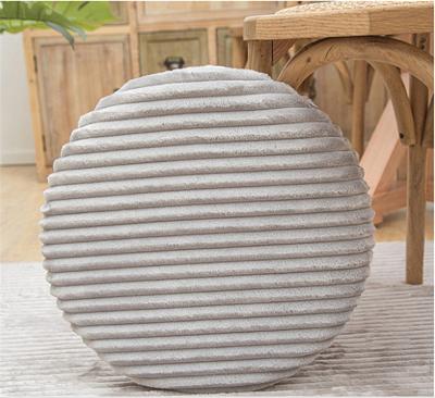 China Memory Factory Customize Super Soft Oval Stripe Flannel Fleece Memory Foam Rubber Chair Cushions for sale