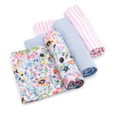 China Anti-pilling Newborn Baby Photo Shoot Blanket Wrapping Blanket Delivery Two Layers Of Pure Cotton Muslim Blanket for sale