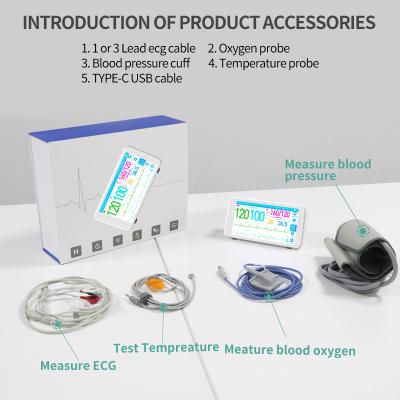 China Mini ecg home use touch screen mobile personal Portatile Portable Mobile Wifi Pocket Heart Rate Handled Ecg Monitor for sale