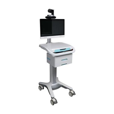 China Hospital Room Nurse Station Equipment Device Hospital Trolley Laptop Tablet Moblie Computer Medical Telemedicine Carts for sale