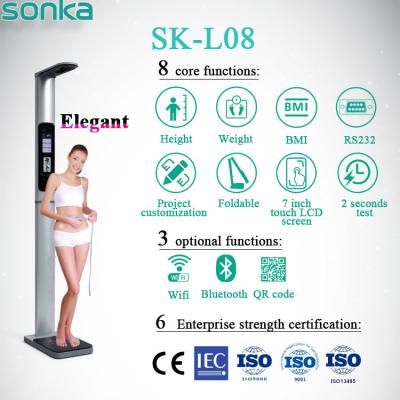 China BMI Function+High Medical Meter 60-210CM Bmi Analyzer Weight Measuring Machine Coin Operator Smart Hospital Weight And Weight Scale for sale