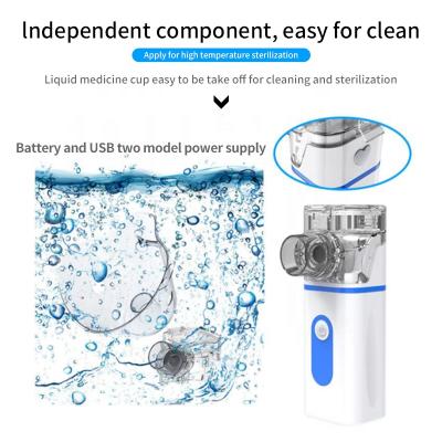 China Portable Handheld Vapor Inhaler Ultrasonic Nebulizer Atomizer Mesh Handheld Atomizer Rechargeable for Kids Baby Adult for sale