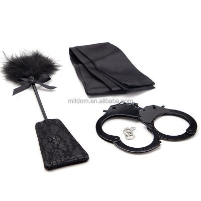 China New BDSM Bondage PU leather+plush Sex Restraints OEM Plush Leather Item Soft Black Toy Adult Women Bdsm Kit Cosplay Bag Sets Costume Color Package for sale