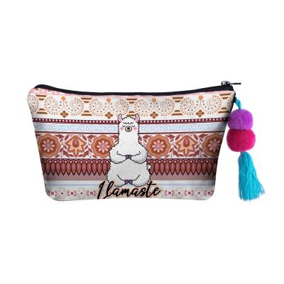 China Durable Alpaca Series Cute Littles Make Up Pouch For Purse, Makeup Brush Up Bag Mini Travel Cosmetic Bag for sale