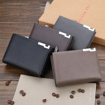 China Wholesale New Men's Wallet Anti-theft Short Fashion Organ Card Bag Large Capacity Casual Zipper Wallet For Men for sale