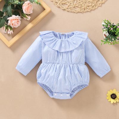 China Baby Romper Baby Breathble Candy Color Baby Bubble Romper Autumn New Design Cozy Baby Lace Romper Long Sleeve Baby Girl Cotton for sale