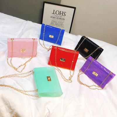 China Colorful Cross Jelly Bag Candy Color Jelly Bag Women Waterproof Handbags Women - Transparent Body Bag Handbags Ladies Daily Life Bag Wholesale for sale