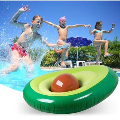 China swimming pool etc. Swimming Games Pool Float Mattress Inflatable Avocado Shade Float With Inflatable Ball Beach Float For Adult for sale