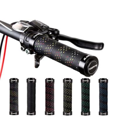 China 2021 New BMX Sports Mountain Bike Bicycle Non-slip Lightweight Handlebar Grips PU Leather Cycling Grips for sale