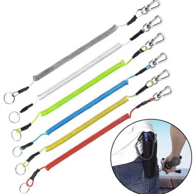 China TPU+1*7-304 Stainless Steel Fishing Lanyard Boating Multi Color Ropes Kayak Camping Pliers Safe Lip Grabs Tackle With Carabiner for sale