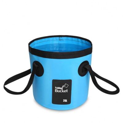 China Sustainable PVC Tarpaulin Multifunctional Waterproof Picnic Foldable Fishing Camping Bucket for sale