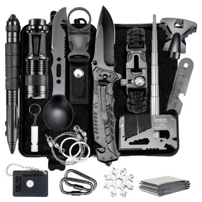 China Easy Carry/Waterproof/Multitools Dropshipping Amazon 11 in 1 Outdoor Camping Set Tactical First Aid Survival Gear for sale