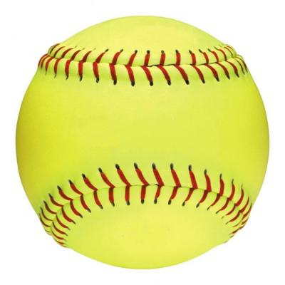 China Popular Official Yellow Leather Outdoor Sports Leather Baseball Custom Logo PU Or 12 Inch Training Softball Practice Ball For Sale for sale