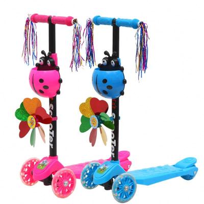 China Adjustable Height Scuters Kids Kick Led Scooter Cheap Kid Baby Scooter 3 In 1 New Model Mini Baby Toys Kid Scooter Toy Ladybird Style for sale