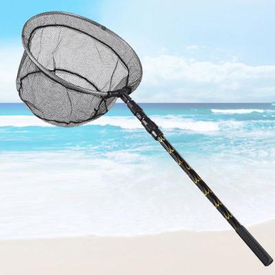 China High Quality Aluminum Alloy Drop Fishing Hand Net Fly Shipping Tools High Strength Outdoor Telescopic Foldable Fish Landing Nets for sale