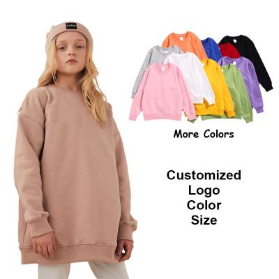 China White Sweatshirt Toddler Kids Crewneck Sweatshirts Long Sleeve Oversized Oversized Sweatshirts High Quality Anti Shrink Pullover for sale