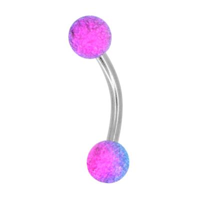 China 2022 CLASSIC Barbell Stainless Steel Curved Helix Ring Eyebrow Piercing Opal Tragu Bar Body Jewelry for sale