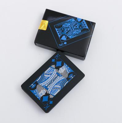 China Advertising Flow Pack Trading Cards Gold Print Waterproof PVC Poker Card Club Advertising Poker for sale