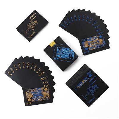 China Promotional Gifts Wholesale Black Plastic PVC Poker Cards Durable Promotional Gift Poker for sale