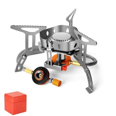 China WEILIN Hiker Cook Portable Camping Stove Lightweight Mini Stove Outdoor Gas With Adjustable Fire Design for sale