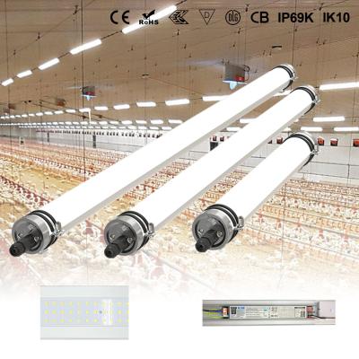 China Boats TUBU IP69K 60W RoHS Tri Material PC IK10 LED Proof Light With MW Sensor For Tunnels for sale