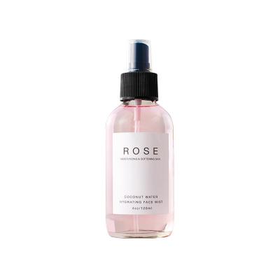 China Private Label 120ml Natural Toner Moisturizing Face Toner Spray Rose Facial Spray Mist Organic Rose Water For Face for sale