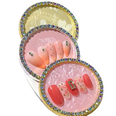 China New Arrival Retro Non-slip Convenient Nail Pallet Display Board Wholesale Nail Tools for sale