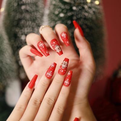 China High Quality New Design Ins Fashion Halloweens Christmas Press On Nails Custom Acrylic Handmade Nails for sale