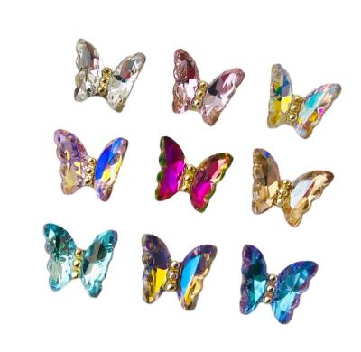 China Easy Apply Crystal Butterfly 2022 New Instagram Influencer Aurora Magic Color Nail Decoration Ultra Instant Three-Dimensional Props for sale