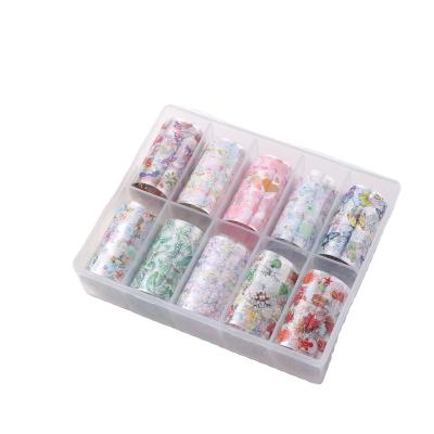 China 10 Nail INS Hot Selling Nails Eco-friendly Material Art Roll/Box New Arrival Cartoon Series Gel Stickers For Children's Nail Transfer Foil 5D for sale